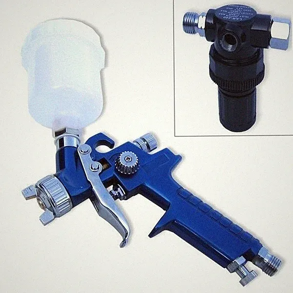 1.0mm PRO HVLP Air Spray Paint GUN Mini Gravity Feed Compressor Automotive Tool