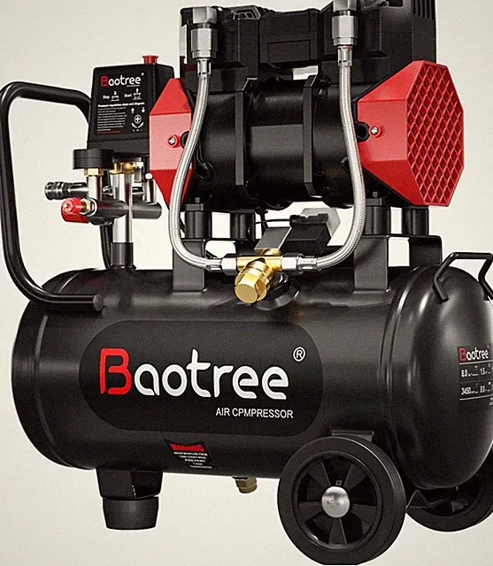 8Gal Ultra Quiet Oil-Free Air Compressor Portable, Max 115PSI 1.5HP 4.52CFM 70dB