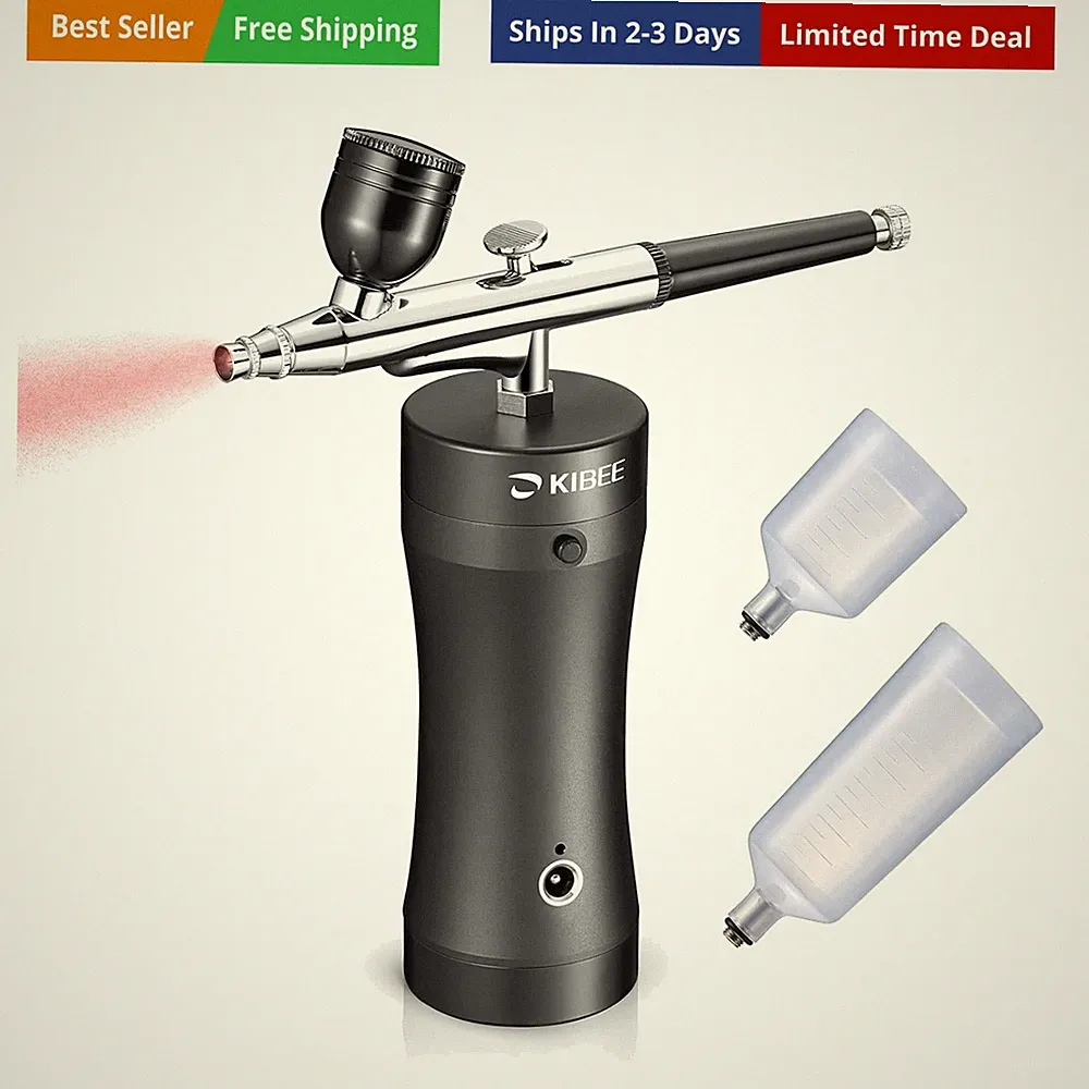 Aibrush Rechargeable Handheld Mini Air Compressor Airbrush, Portable Cordless...