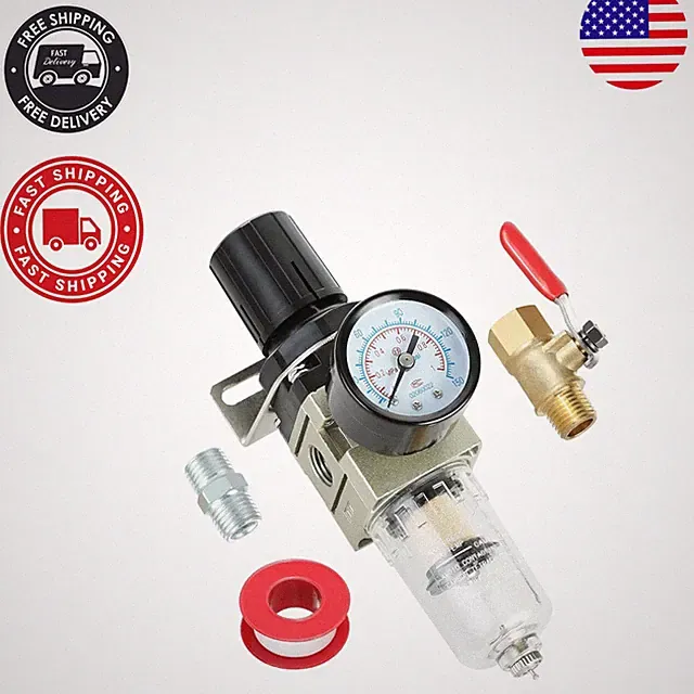 Durable Water Oil Separator for Air Compressors: 150 PSI Regulator & Accessories