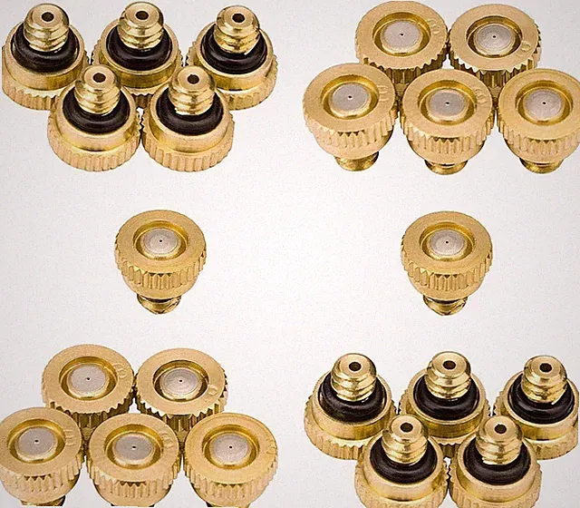 Efficient Outdoor Misting Nozzle Set - 22 Brass Pieces with Leak-Proof Design