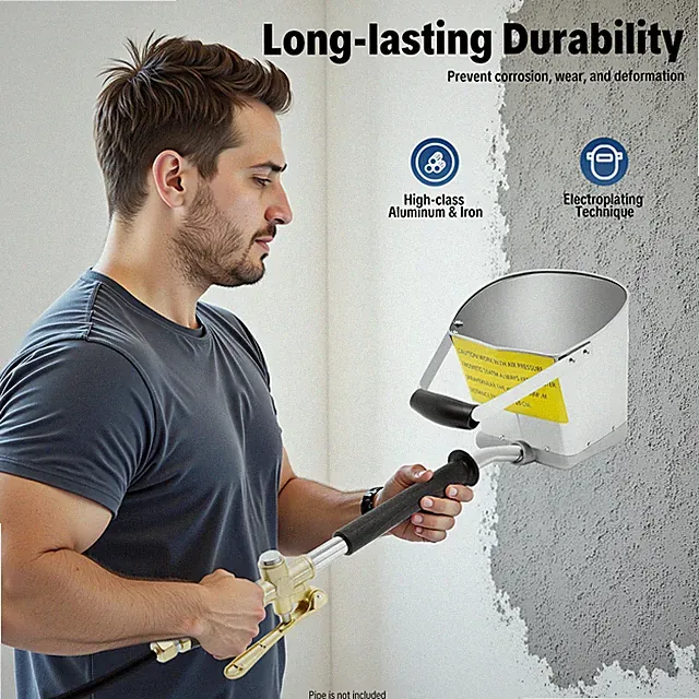 Mortar Spray Gun With 135oz Hopper, 4 Nozzle Plastering Tool For Air Compressor
