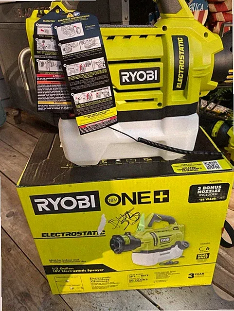 NEW RYOBI P2809BTL - ONE+ 18V 1/2 Gallon Electrostatic Sprayer (Tool Only)