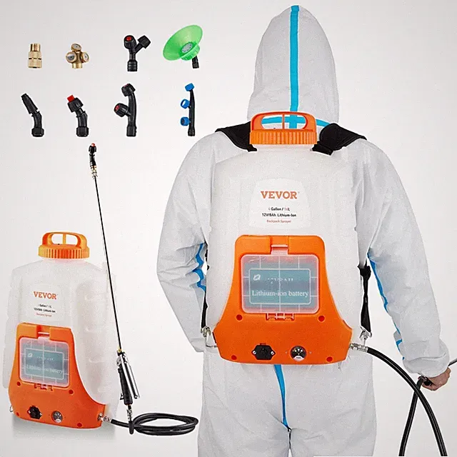 VEVOR Battery Powered Backpack Sprayer, 090 PSI Adjustable Pressure, 4 Gallon...